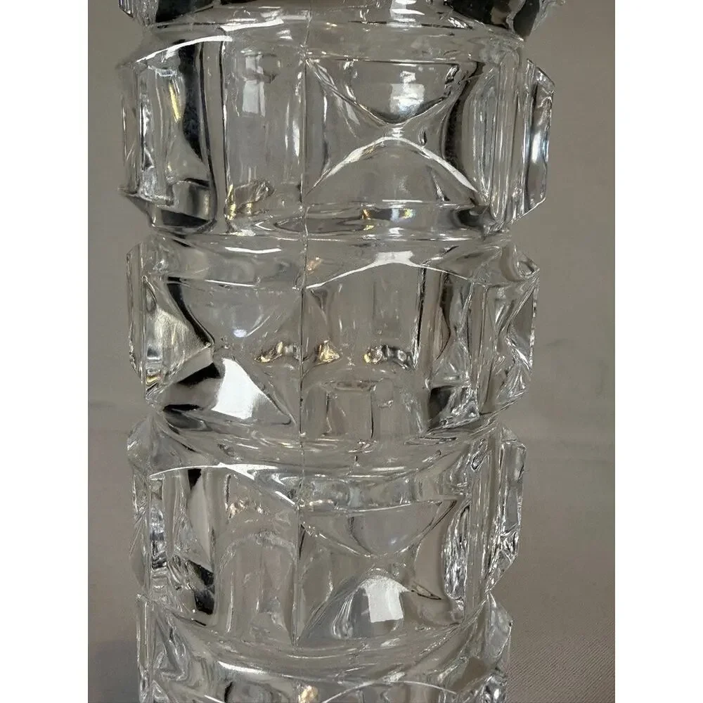 Vintage MCM Jacques-Georges Durand Luminarc Crystal Vase Cubist